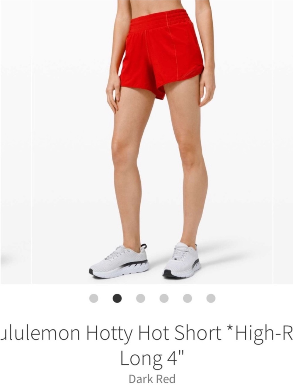 Lululemon Hotty Hot High Rise Shorts 4" Dark Red Sz 4